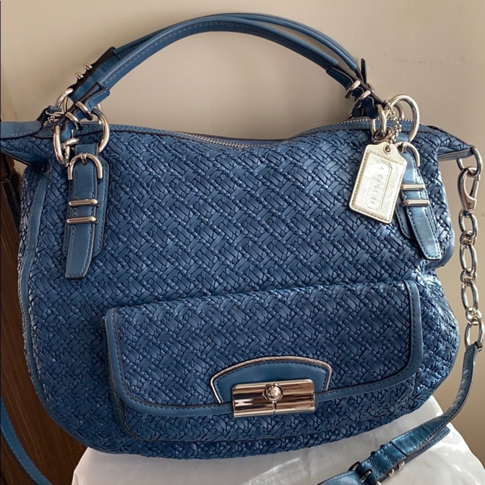 Sea Blue Coach Handbag